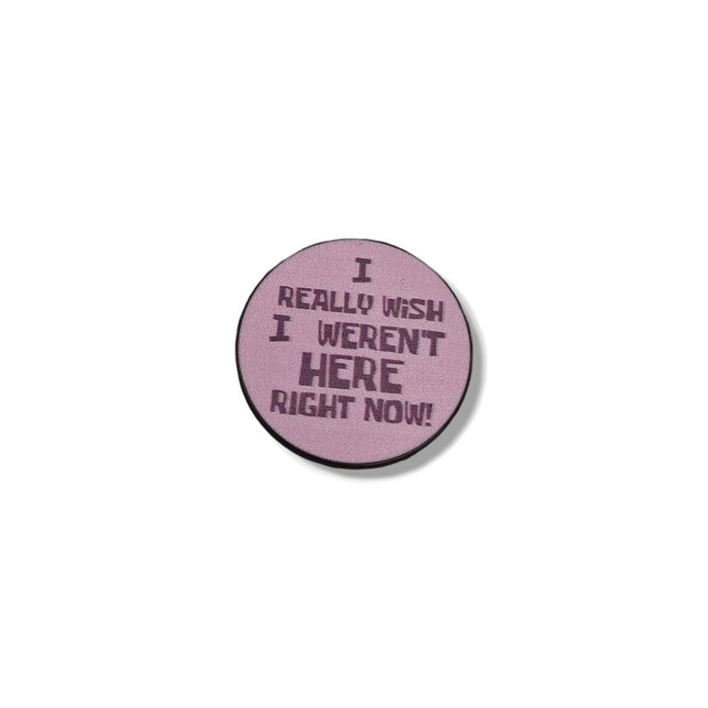 Spongebob SquarePants Squidwards "I really wish I weren't here right now" Brooch
